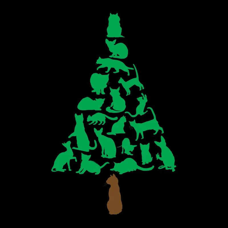 Chats Sapin de Noël cadeau chat Noël