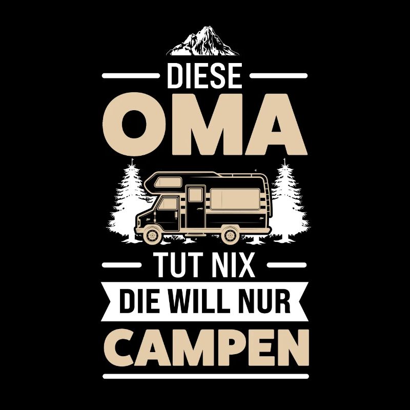 Camping Oma Camper Geschenk
