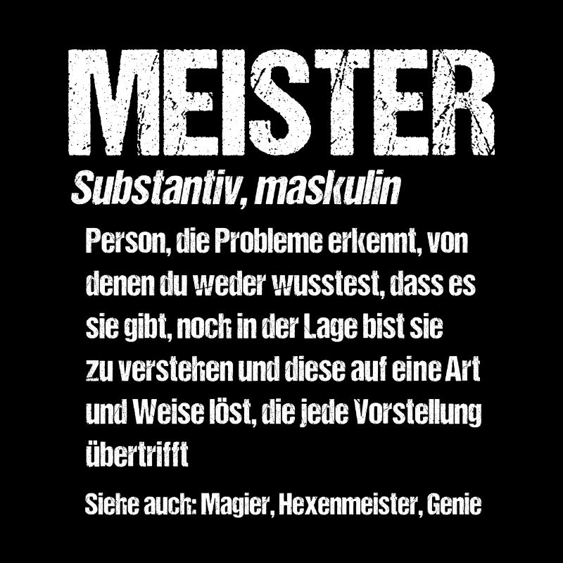 Meister Definition Handwerker Geschenk