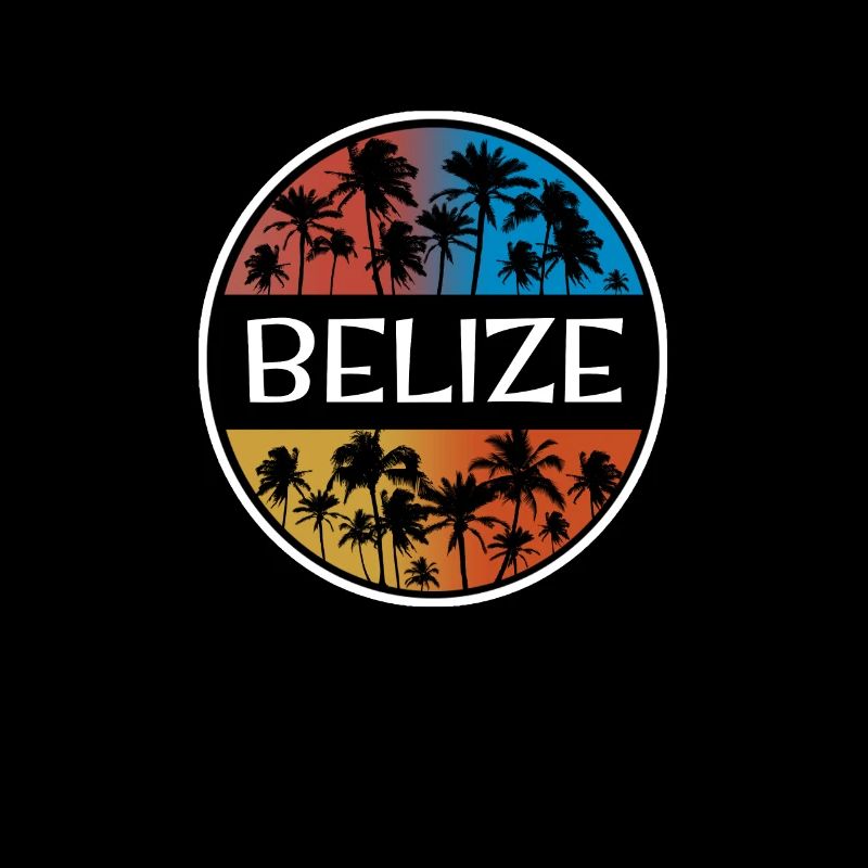 Belize Stylish Vacation Souvenir Palm Tree