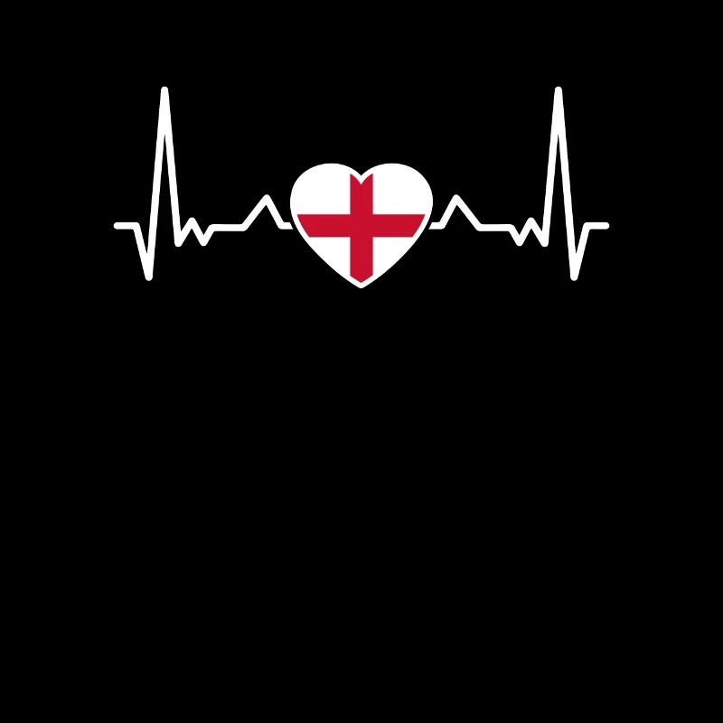 Angleterre Heartbeat Drapeau anglais Drapeau anglais Anglais