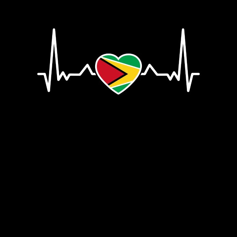 Guyana Heartbeat Drapeau guyanais Guyanais