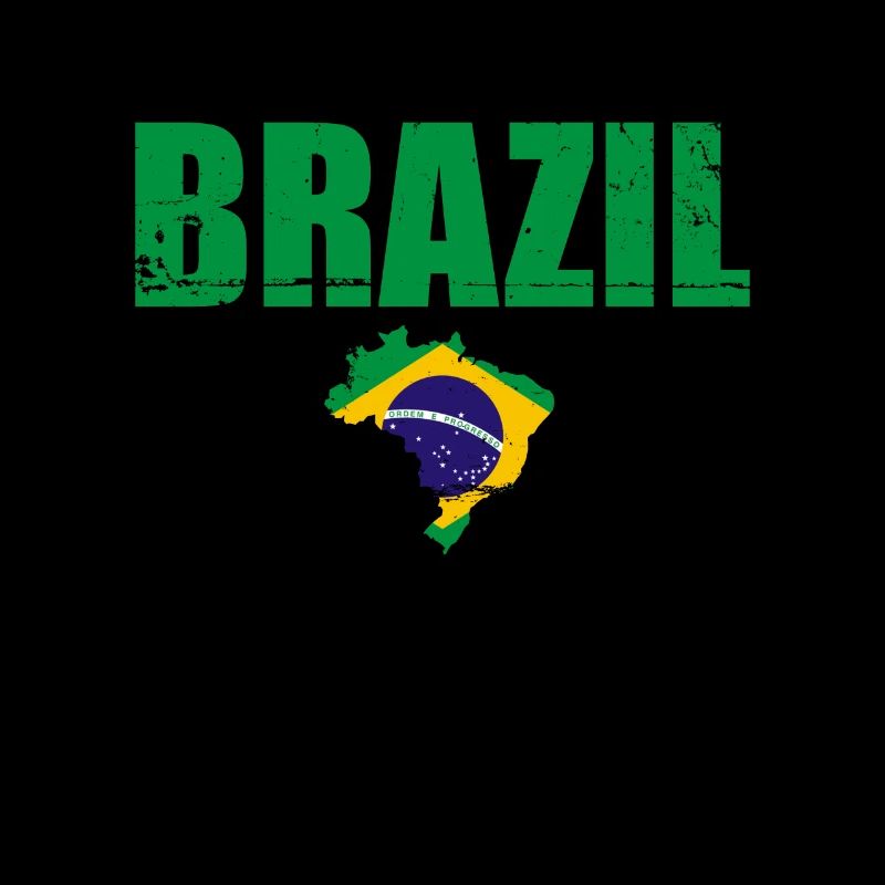 Brésil Carte Drapeau Brésil Brésiliens
