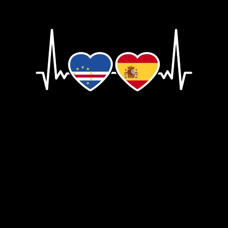Cap-Vert Espagne Heartbeat Flag Cap-Vert