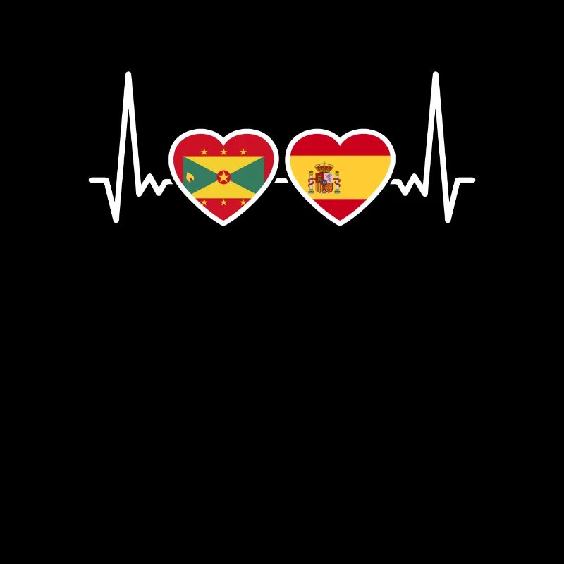 Grenada Spanien Herzschlag Flagge Grenader