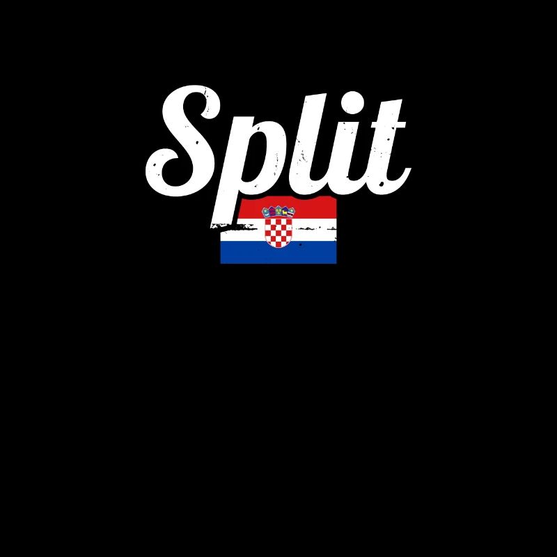 Split Vintage Croatia Croatian Flag Croat