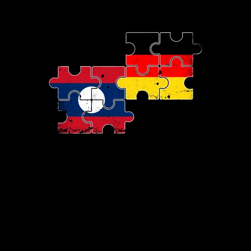 Laos Germany Vintage Flag German Laotian