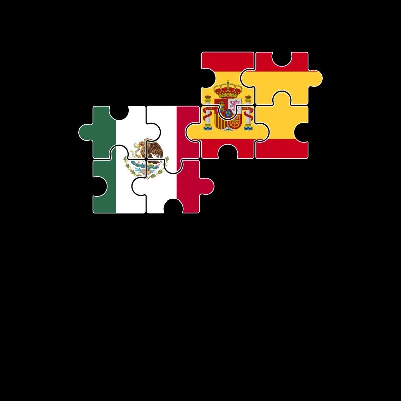 Mexique Espagne Drapeau Mexicains espagnols