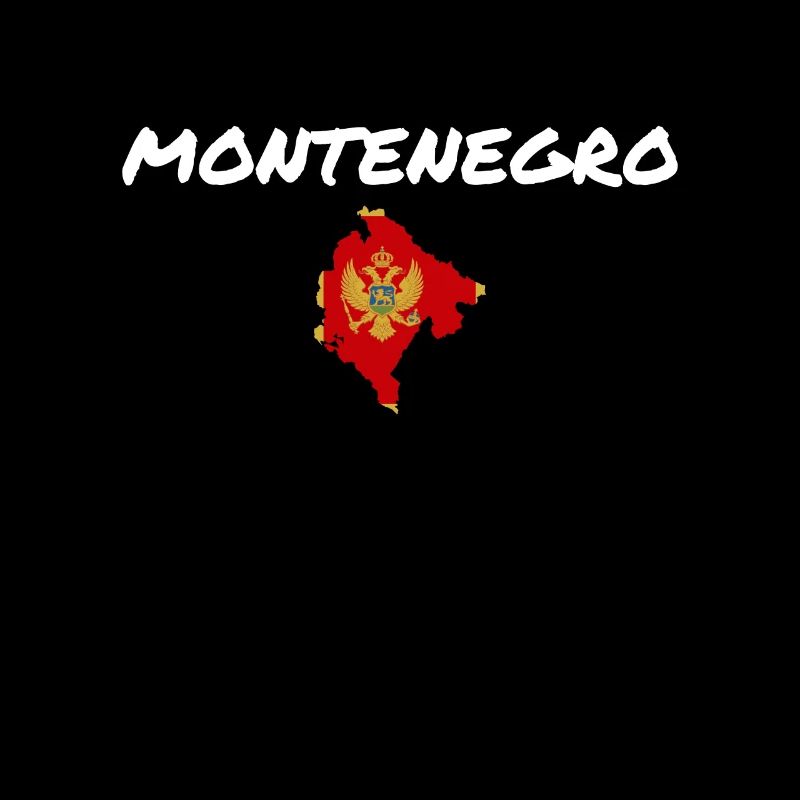 Montenegro Map Flag Montenegrins