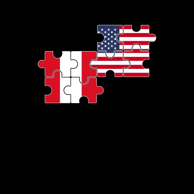 Pérou États-Unis Drapeau Américain Péruvien