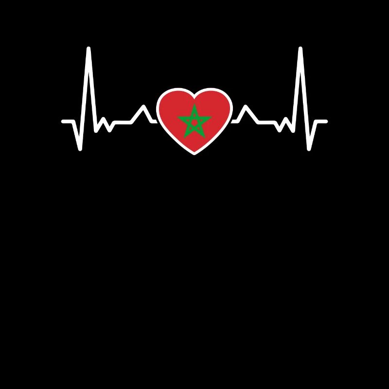 Maroc Heartbeat Drapeau marocain Marocain