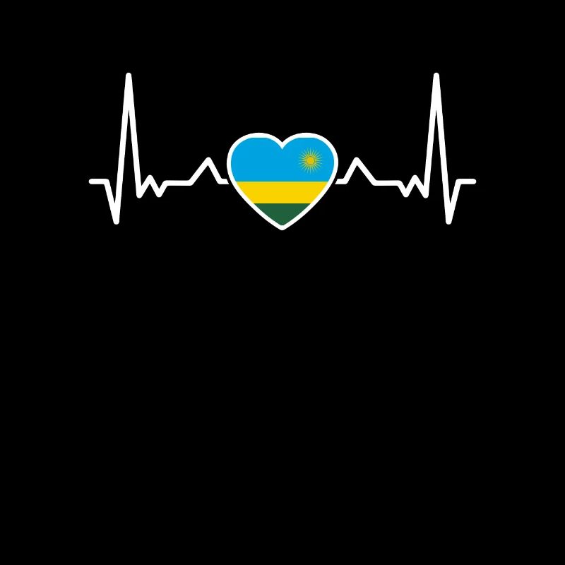 Rwanda Heartbeat Drapeau rwandais Rwandais