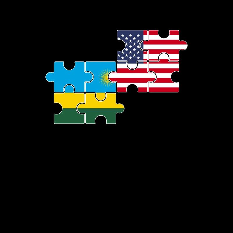 Rwanda, Etats-Unis, drapeau, Américain, Rwandais