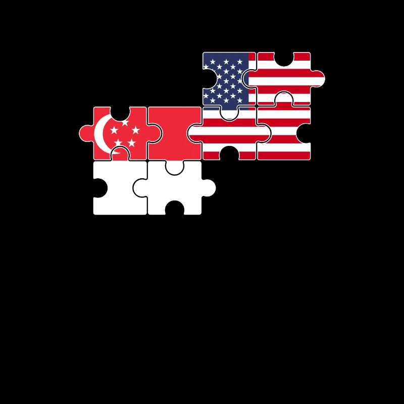 Singapour, Etats-Unis, drapeau, Américain, Singapourien