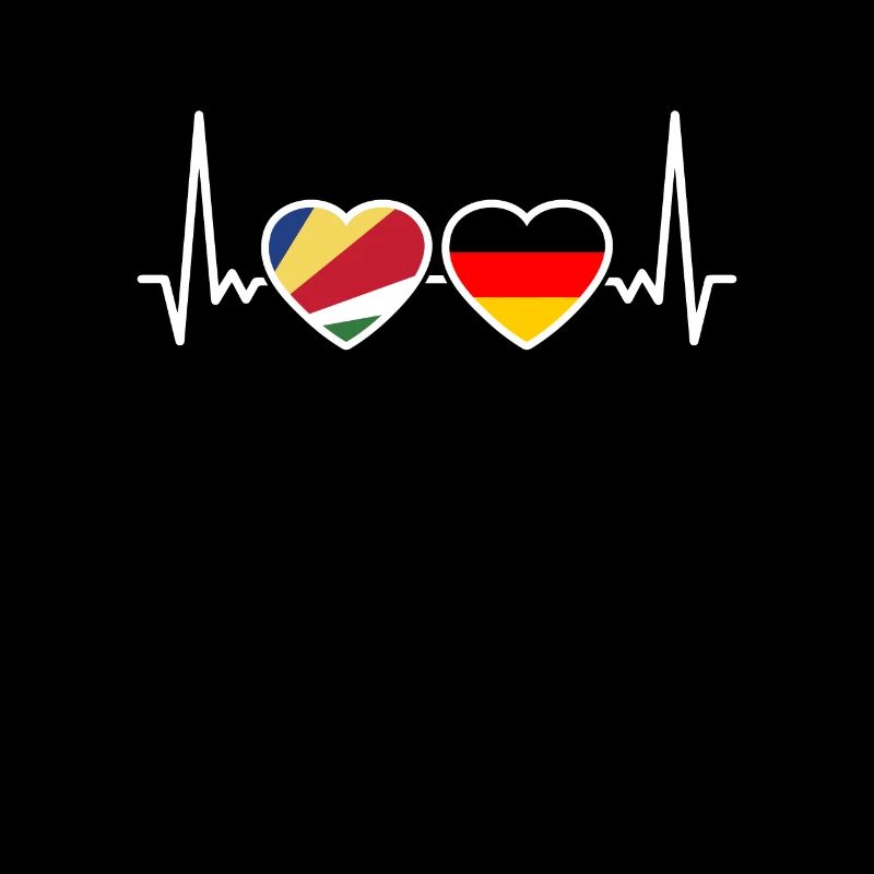 Seychelles Germany Heartbeat Flag