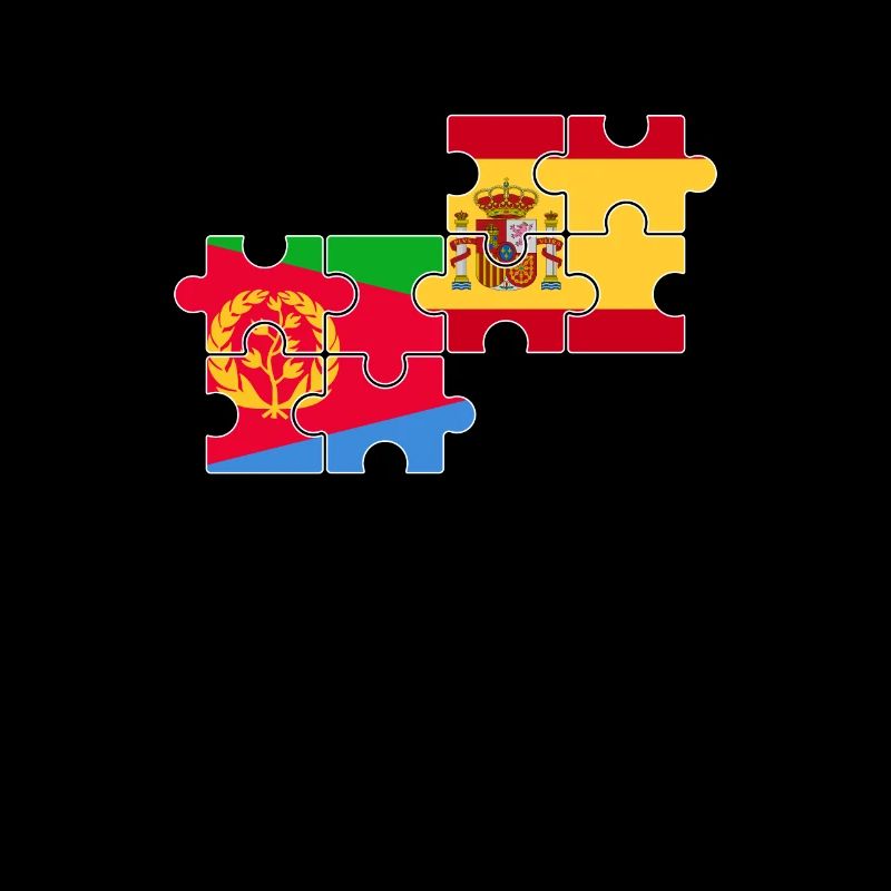 Érythrée Espagne Drapeau Espagnol Érythréen