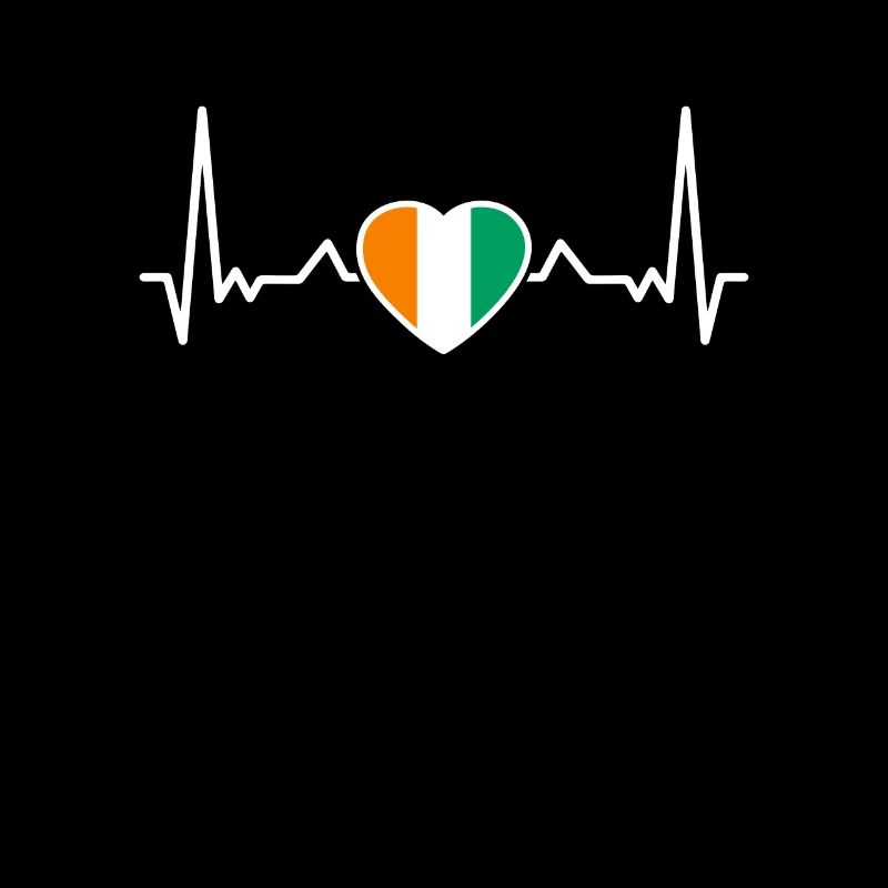 Côte d'Ivoire heartbeat Ivorian flag Ivorian