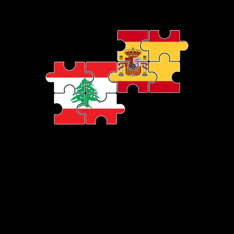 Libanon Spanien Flagge Spanisch Libanese