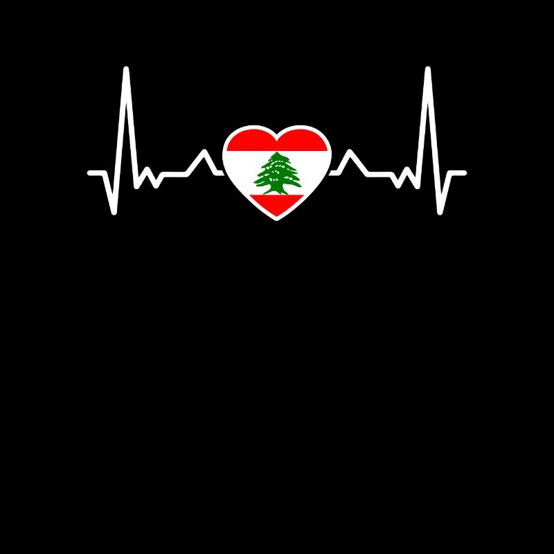 Libanon Herzschlag Libanesische Flagge Libanese