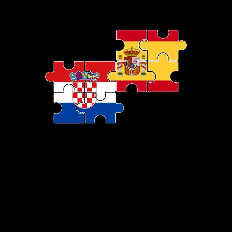 Kroatien Spanien Flagge Spanisch Kroate