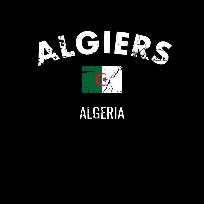 Alger Vintage Algérie Drapeau Algérien