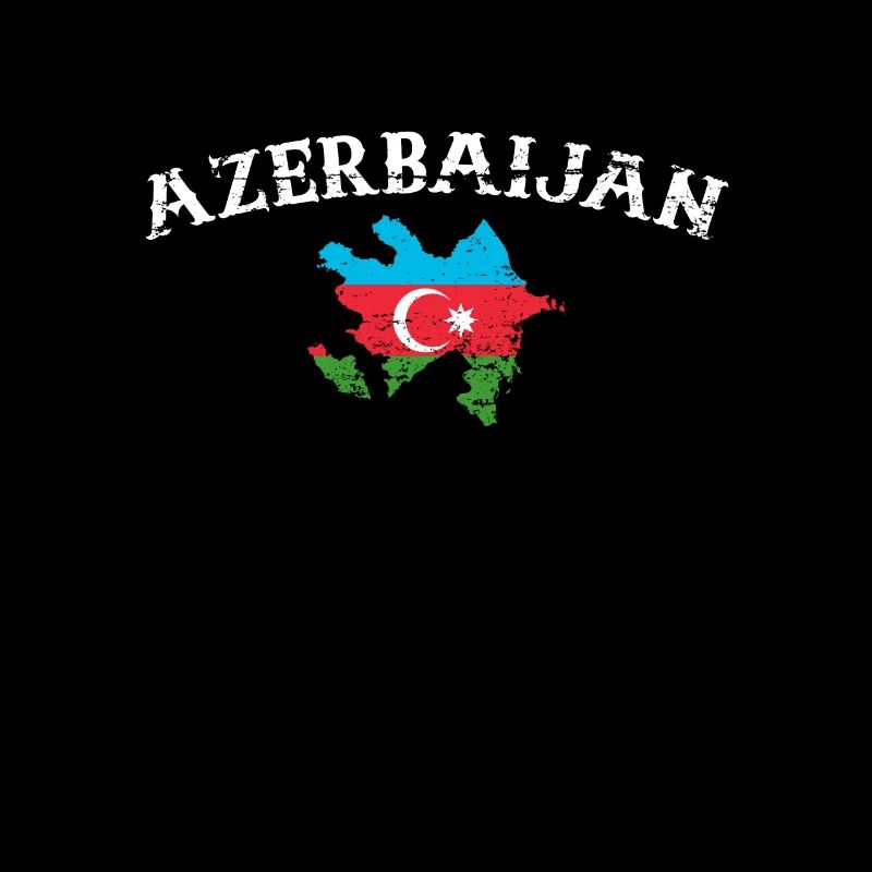 Azerbaïdjan Vintage carte drapeau de l’Azerbaïdjan