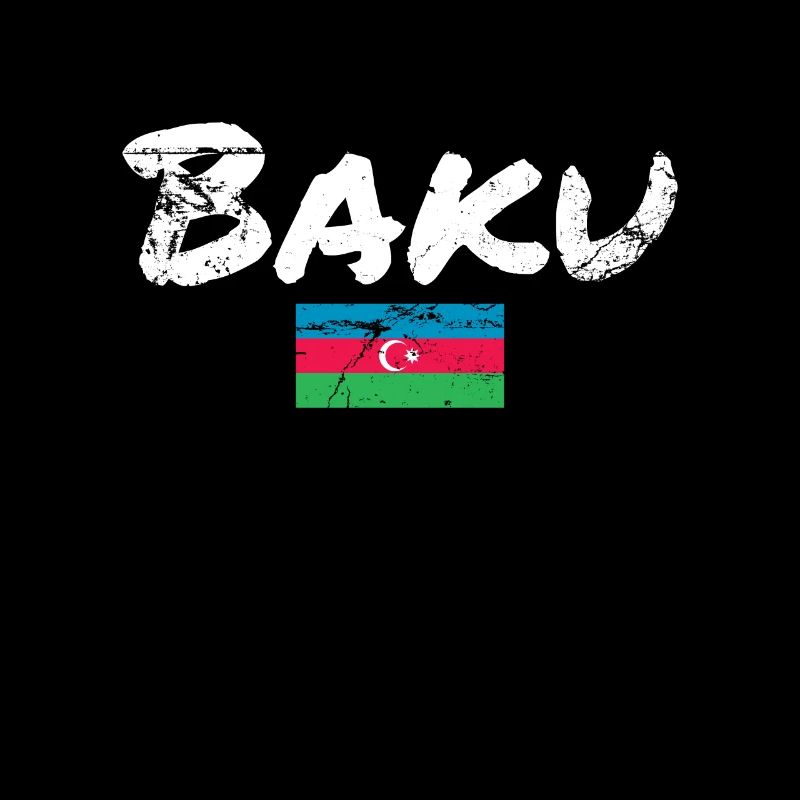Bakou Vintage Azerbaïdjan Drapeau de l’Azerbaïdjan