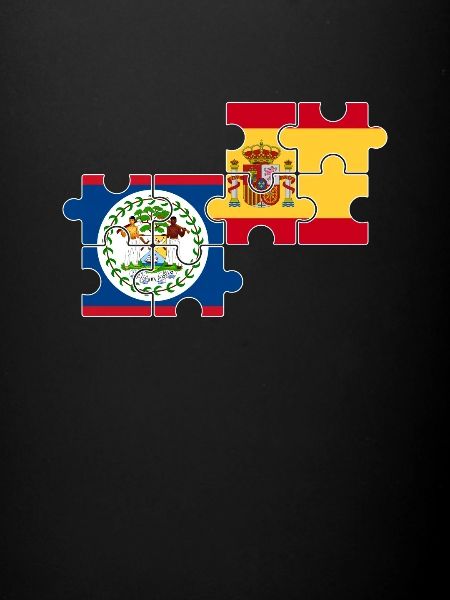 Belize Espagne Drapeau Belizer