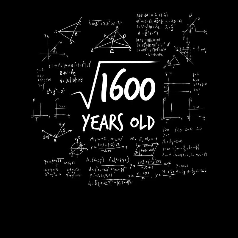 40th birthday geek root from 1600 math nerd