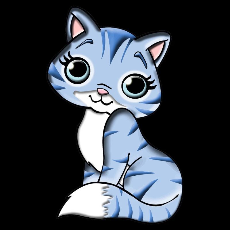 Cute blue kitten. Gift