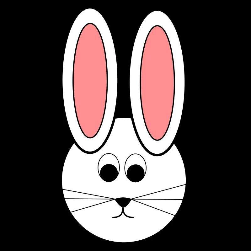 Cartoon bunny rabbit white pink