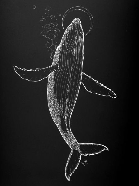 Baleine lune blanche Blumar