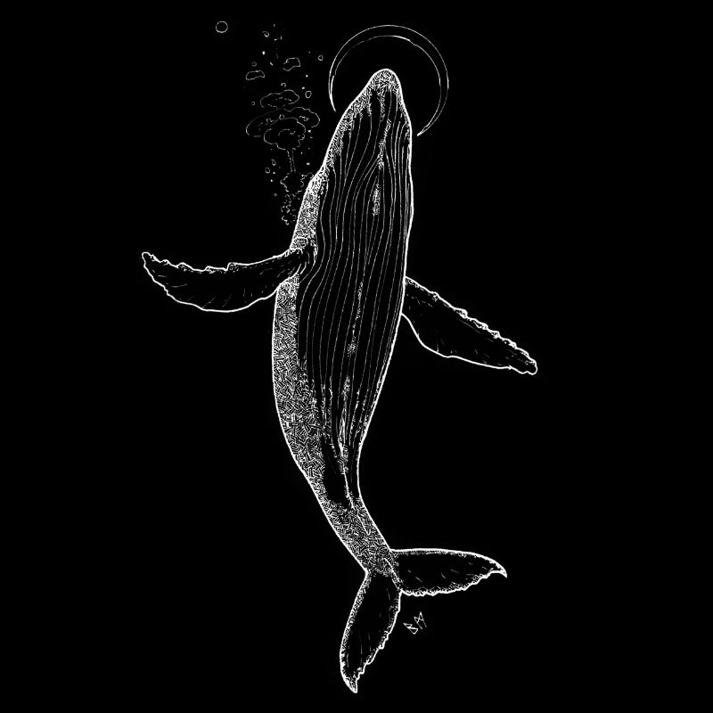 Baleine lune blanche Blumar