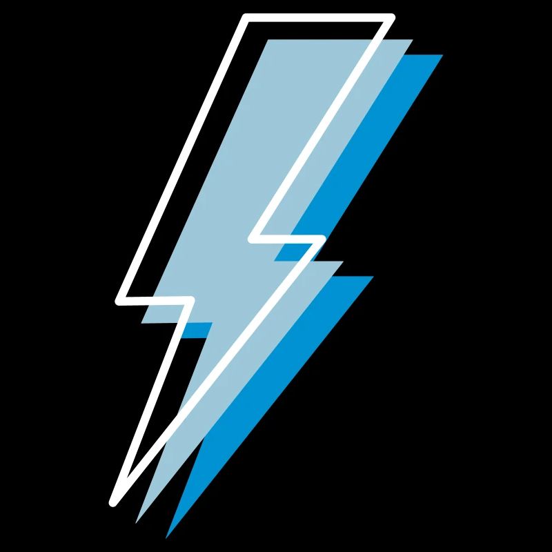 dreifaches donnerzeichen mit kontrast