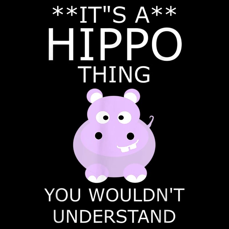 Hippo, Flusspferd Lustig T-shirt Geschenk