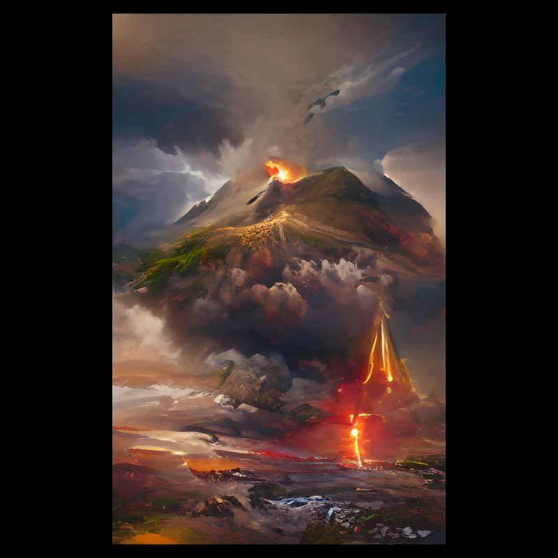 Vulcano en éruption