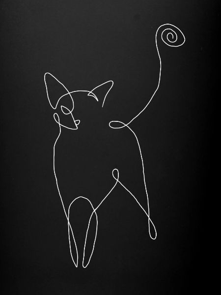 Chat d’art abstrait