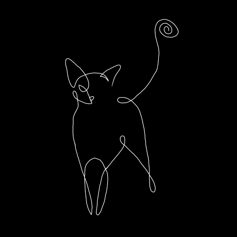 Chat d’art abstrait