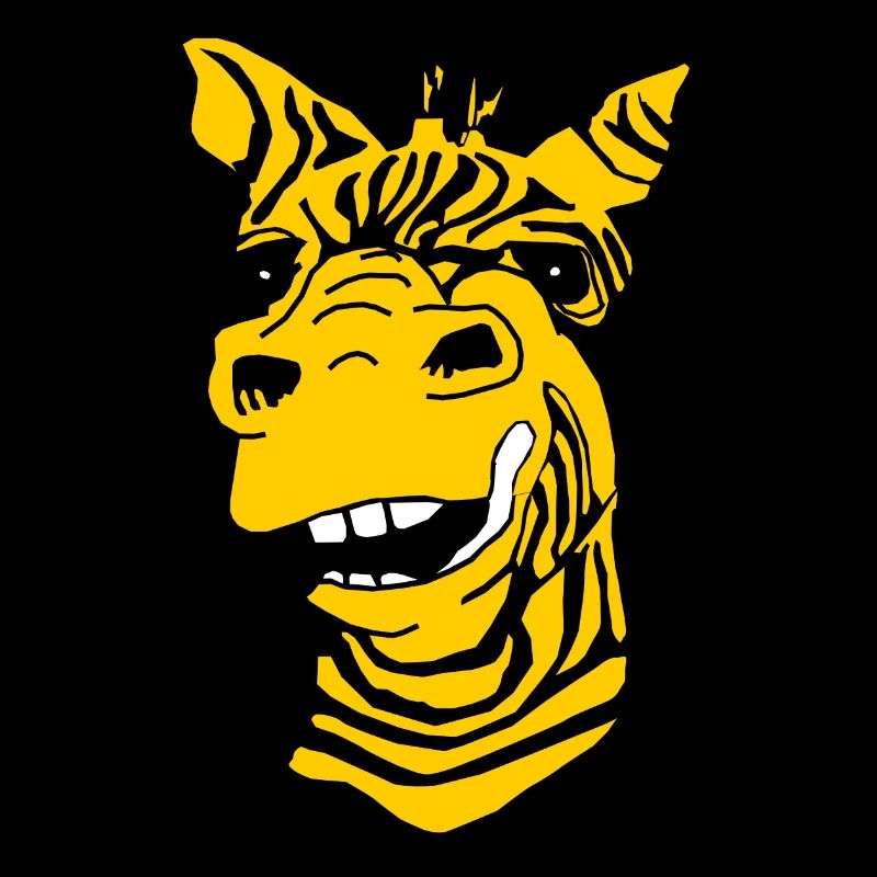 Funny giraffe yellow