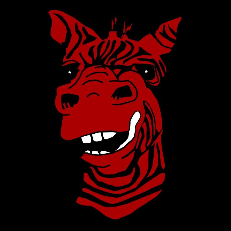 Lustige Giraffe rot