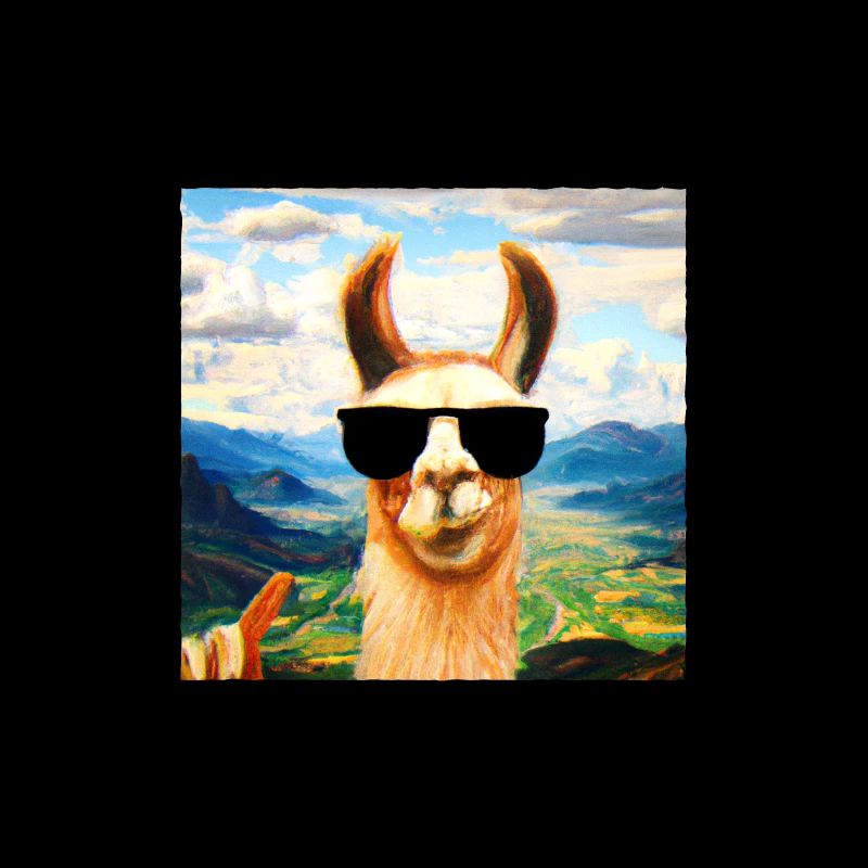 Lama Portrait Geschenk