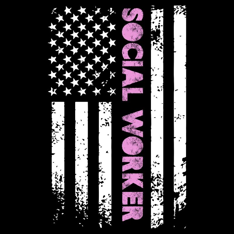 Travailleur social Drapeau américain