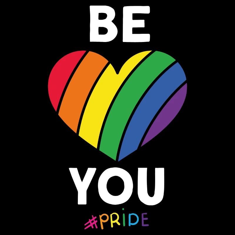 Be You Pride Rainbow Heart