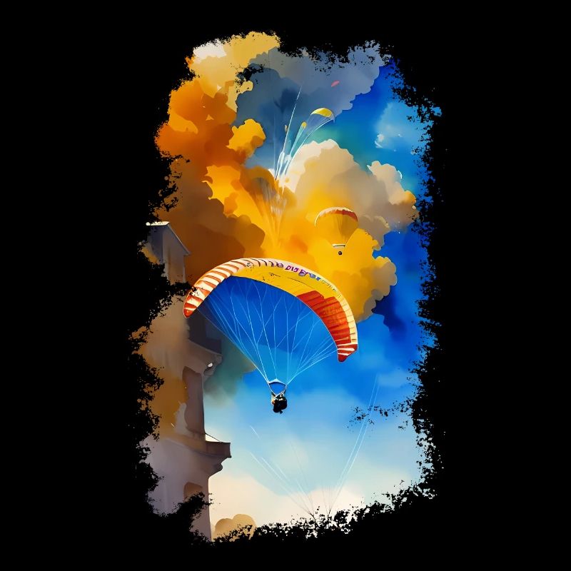 Paragliding Watercolored