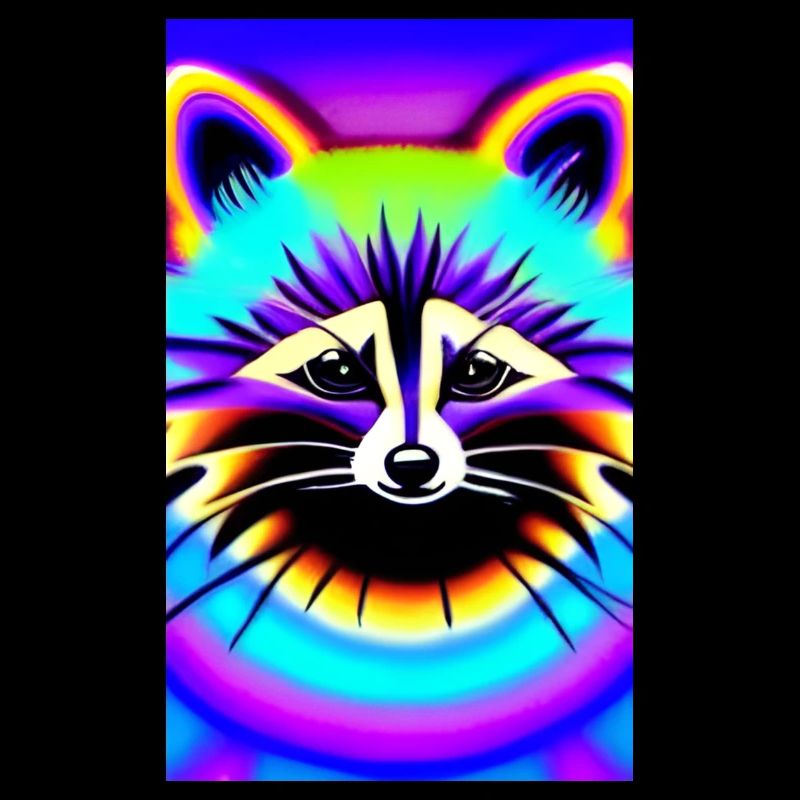 Psychedelischer Waschbär 01
