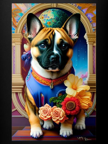Peinture de bouledogue