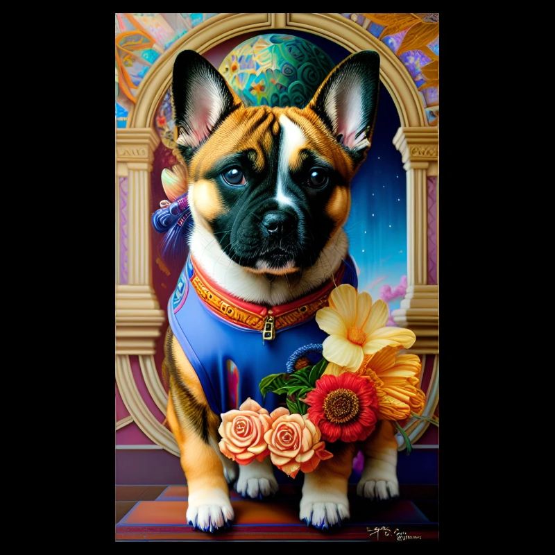 Peinture de bouledogue
