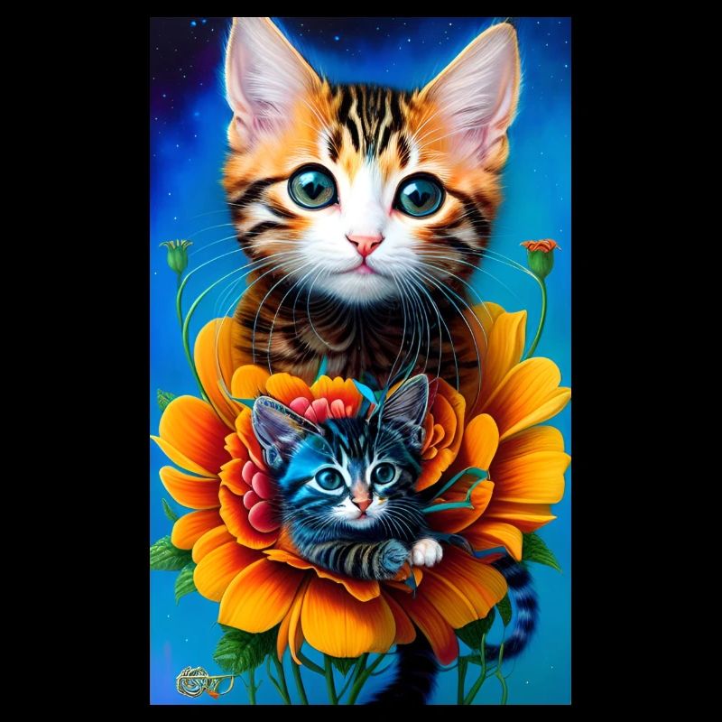 Chaton dans la fleur