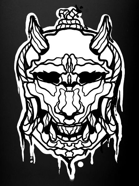 Japanese graffiti mask