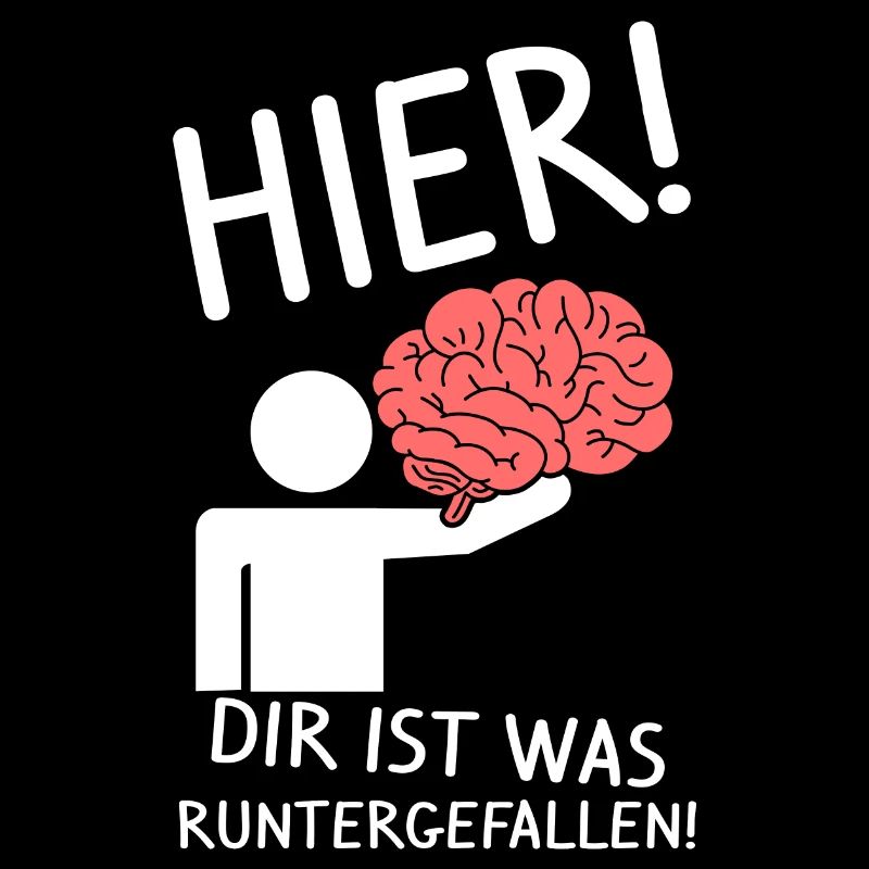 Strich Figur Gehirn Runtergefallen Lustig Spaß Dum
